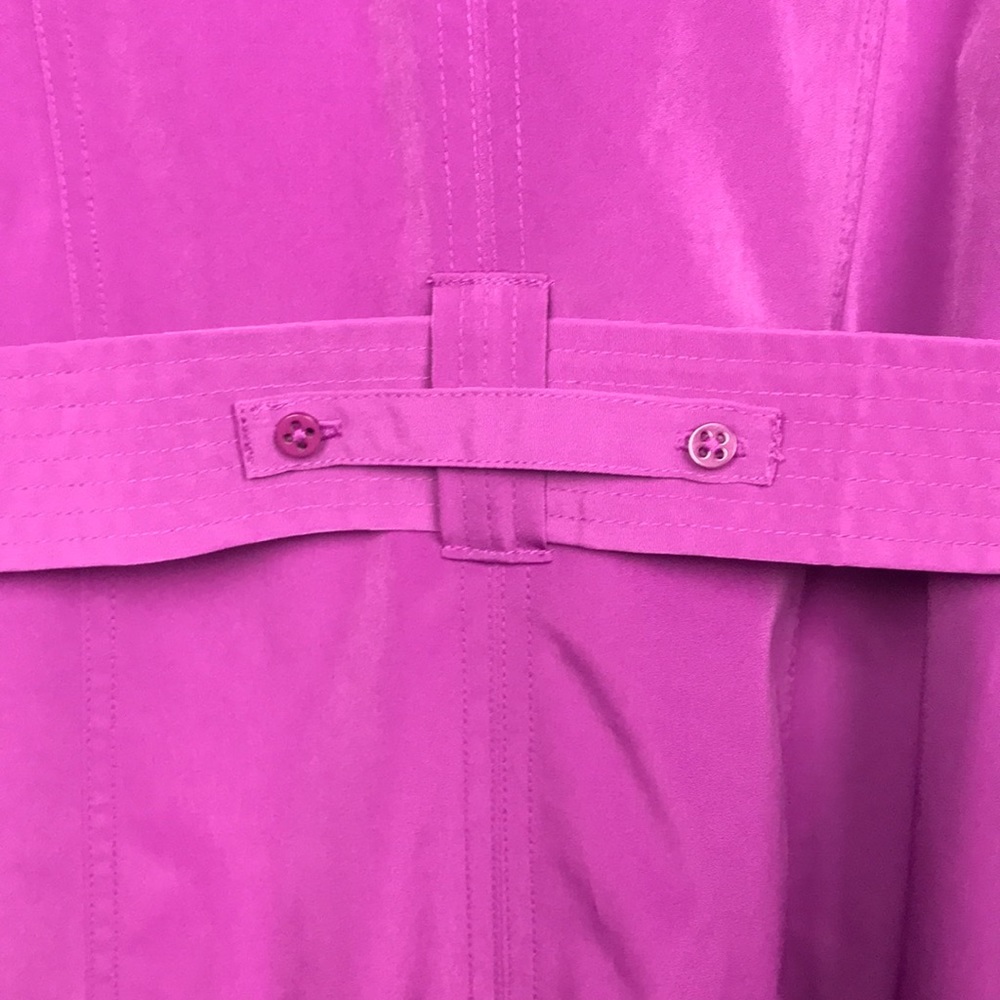 London Fog Trench Coat Magenta / Purple Size Small - Picture 10 of 16